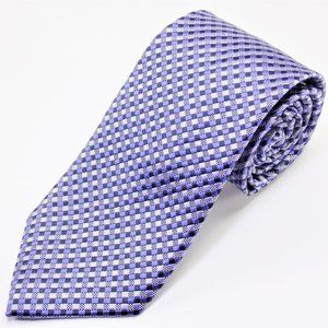 Michael Kors Light Blue Geometric 100% Silk Tie